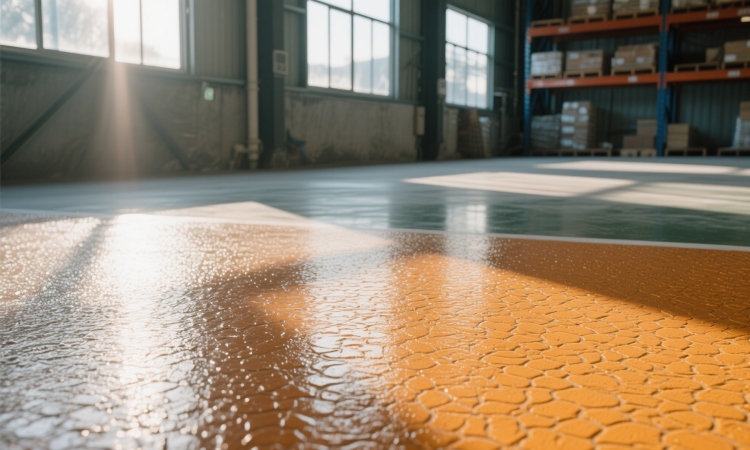Water-based epoxy orange grain topcoat