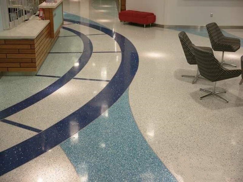 How long is the construction period of epoxy terrazzo flooring?