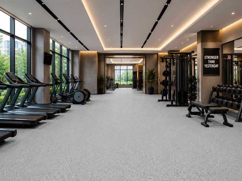 Water-Based Epoxy Color Sand Floor coatings: Ideal Flooring for Gyms and Fitness Rooms