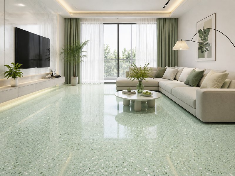 Epoxy Colored Sand Floor coatings vs Liquid Terrazzo for Living Room | Seamless Durable Flooring Guide